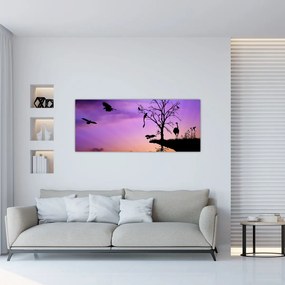 Tablou - Siluetele animalelor (120x50 cm)