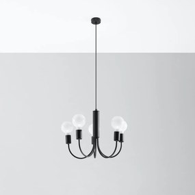 Lustră neagră ø 45 cm Karim – Sollux