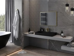 Mexen Loft oglindă de baie dreptunghiulară 80 x 60 cm, cadru auriu - 9852-080-060-000-50