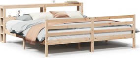 vidaXL Cadru pat cu tăblie 200x200 cm, lemn masiv de pin