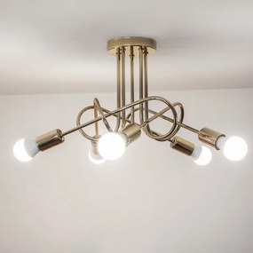 Lustră aplicată OXFORD 5xE27/15W/230V aurie