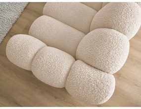 Canapea maro deschis cu tapițerie din țesătură bouclé 232 cm Hippolyte – Bobochic Paris