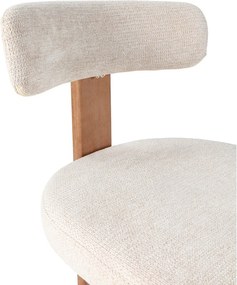 Scaune de dining crem 2 buc. tapițate Nadia – MOME