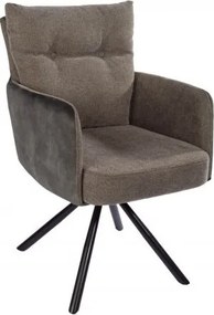 Set 2 scaune pivotante Big George, catifea/ tesatura verde