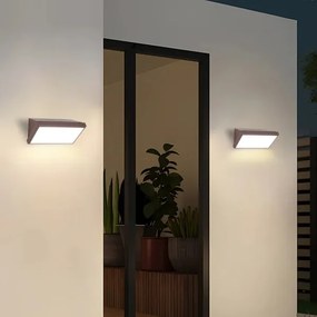 Brilagi - Aplică LED de exterior TRIANGLE, 20W, 230V, maro, IP65