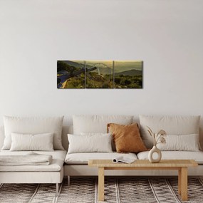 Tablou - Priveliștea (cu ceas) (90x30 cm)