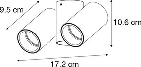 Spot inteligent alama 2 lumini reglabil incl. 2 Wifi GU10 50mm - Michael