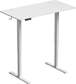 HOMCOM Birou Reglabil pe Înălțime cu 3 Memorii, Display LED, Orificiu Cabluri, PAL,120 x 60 x 72-118 Cm, Alb | Aosom Romania