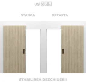 Usa de interior glisanta Porta Efekt cu sistem ascuns de glisare 944x2230, 680 x 2060, ST / DR, Gladstone /  Halifax, Stejar Scandinav