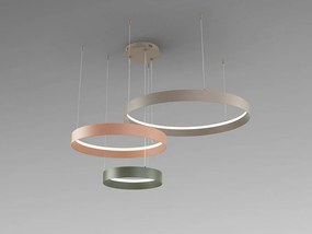 Lustra cu 3 inele colorate LED CCT si telecomanda Halos