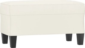 vidaXL Bancă, crem, 70x35x41 cm, piele ecologică