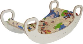 Balansoar pentru copii alb, cu saltea Winnie the Pooh