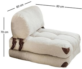 Fotoliu Fold Teddy Cream