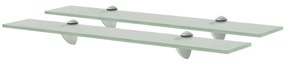 vidaXL Rafturi suspendate, 2 buc., 60 x 20 cm, sticlă, 8 mm
