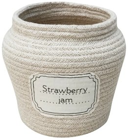 Coș de jucării pentru copii crem din material textil ø 20x23 cm Jam Jar – Lorena Canals
