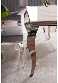 Masa Ceramica Calacatta Prince alb/crom - l90 x L150 x h75 cm