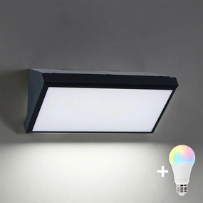 BRILAGI - Aplică de perete LED RGBW TRIANGLE pentru exterior 1xE27/12W/230V neagră IP65