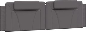 vidaXL Pernă pentru tăblie pat, Viana, gri, 180 cm, piele artificială