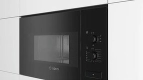 Cuptor cu microunde încastrabil Bosch BFL520MB0, 20 l, 800 W, 5 niveluri, Asistent de curățare, Oprire automată, Negru