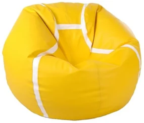 Fotoliu puf Tenis XXXL (Galben + Alb). 1054541