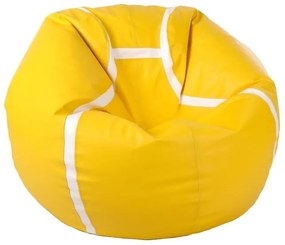 Fotoliu puf Tenis XXXL (Galben + Alb). 1054541