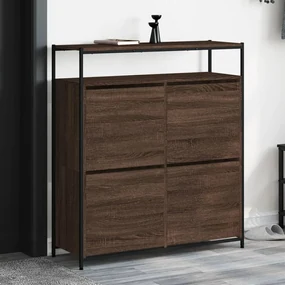vidaXL Pantofar cu 4 sertare rabatabile, stejar maro, 100x34x112 cm