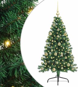 vidaXL Pom de Crăciun artificial pre-iluminat Verde 150 cm PVC