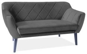 Canapea KARO 2 Catifea Negru Bluvel 19 /Wenge