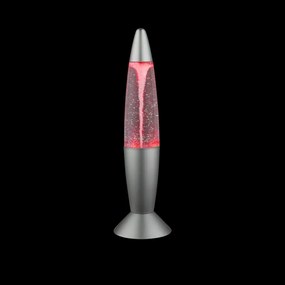 Veioza decorativa, gri argintiu din plastic cu efect de vartej in interior MAGMA 28019 GL