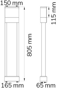 Număr LED de casă DIEGO LED/10,5W/230V 3000K IP54 Wofi 12226
