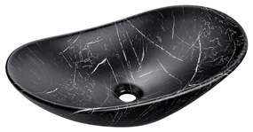 Lavoar pe blat COMAD UN-LENA-MB2 LENA 61,5x36 cm ceramică/negru mat