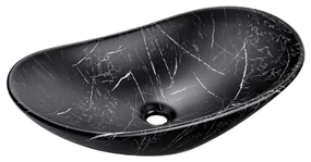 Lavoar pe blat COMAD UN-LENA-MB2 LENA 61,5x36 cm ceramică/negru mat