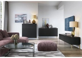 Comodă Lamellito L2  (negru + auriu). 1098829