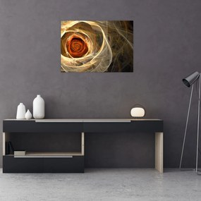 Tablou - Trandafiri abstracți în culori aprinse (70x50 cm)