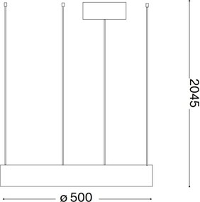 Lustră LED pe cablu Ideal Lux ORACLE LED/28W/230V 3000K d. 50 cm CRI 90 negru