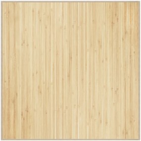 vidaXL Covor pătrat, natural deschis, 100x100 cm, bambus