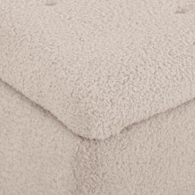 HOMCOM Scaun Modern cu Spațiu de Depozitare și Picioare din Lemn, Scaun Tapițat pentru Living sau Dormitor, 95x38x45 cm, Bej | Aosom Romania