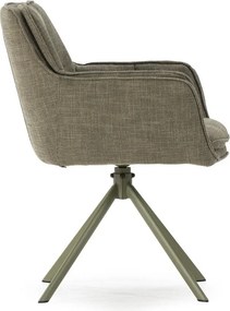 Set de scaune de sufragerie verde 2 buc. tapițat Keiko – Marckeric