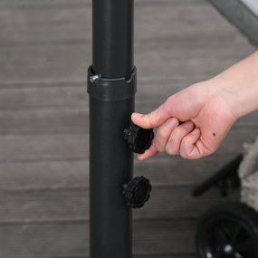 Outsunny Umbrelă pendul Umbrelă de soare cu manivelă | Aosom Romania