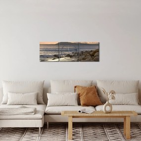 Tablou - Marea și munții (cu ceas) (90x30 cm)