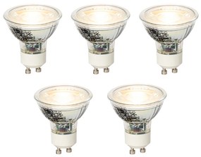 Set de 5 becuri LED GU10 reglabile 4W 300 lm 2700K