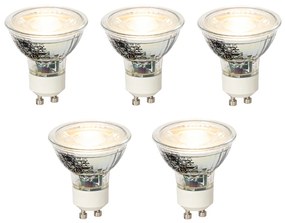 Set de 5 becuri LED GU10 reglabile 4W 300lm 2700K