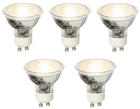 Set de 5 becuri LED GU10 reglabile 4W 300lm 2700K