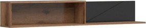 Polita FORN, nuc/negru mat, PAL melaminat, 156x22x25 cm