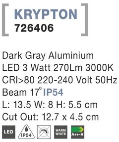 Spot LED ambiental de exterior IP54 KRYPTON NVL-726406