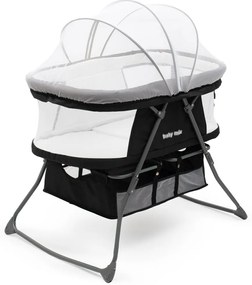 Pătuț pliabil Baby Mix Dreamy Nest negru, 92 x 70x 76 cm