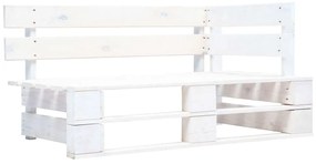 3066716 vidaXL Set mobilier din paleți cu perne, 4 piese, alb, lemn pin tratat