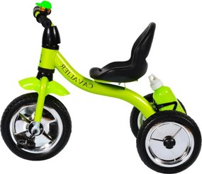 Tricicleta cu pedale NOVOKIDS™ Chavalier ,Cu sonerie si sticla de apa, max 20 kg, Roti din spuma cauciucata EVA, Cadru metalic, Dimensiuni 75X54X46