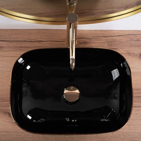 Lavoar Belinda negru/auriu periat L46,5 cm