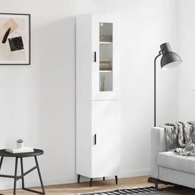 vidaXL Dulap înalt, alb, 34,5x34x180 cm, lemn prelucrat